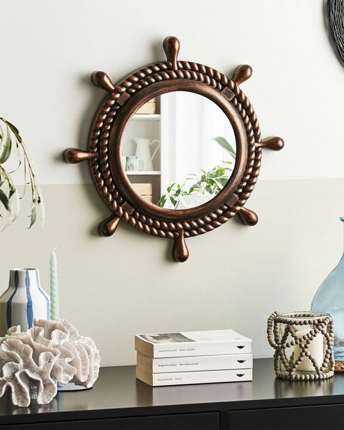 Nástenné zrkadlo Ginger (hnedá)