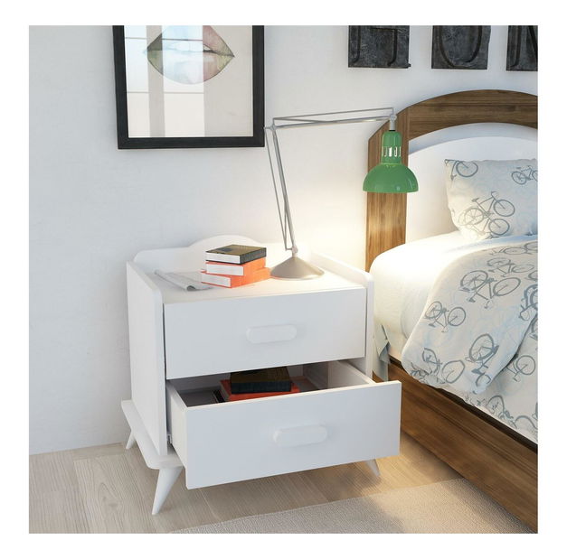 Noćni stolić Adieu (bijela)