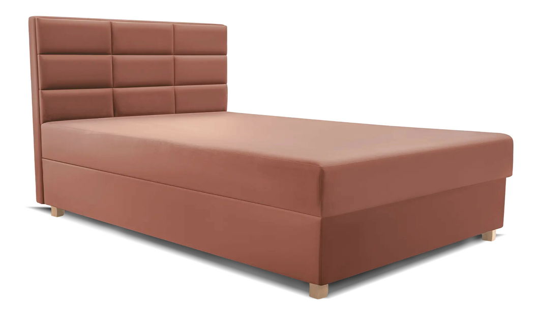 Jednostruki krevet 120 cm Picasso II (ružičasta) (s prostorom za odlaganje i madracem) 