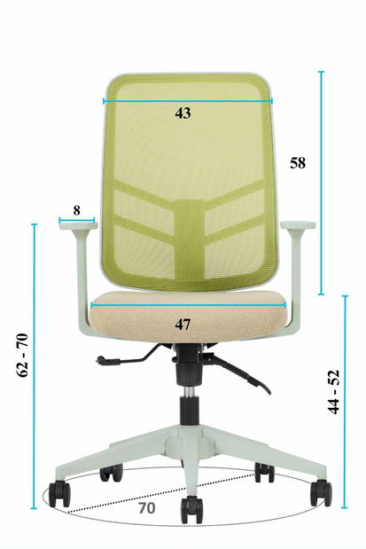 Kancelárska stolička Letto (zelená)