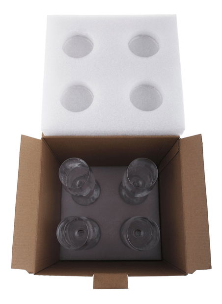 Set de 4 pahare de șampanie cu cristale 230ml Snouflek 