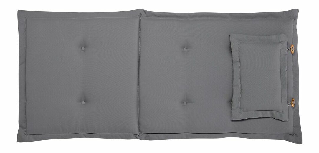 Set 2 buc scaune de grădină Amati (lemn închis + gri)