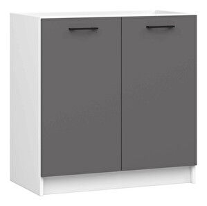 Dulap de bucătărie inferior sub chiuvetă Organo S80 (alb + grafit)