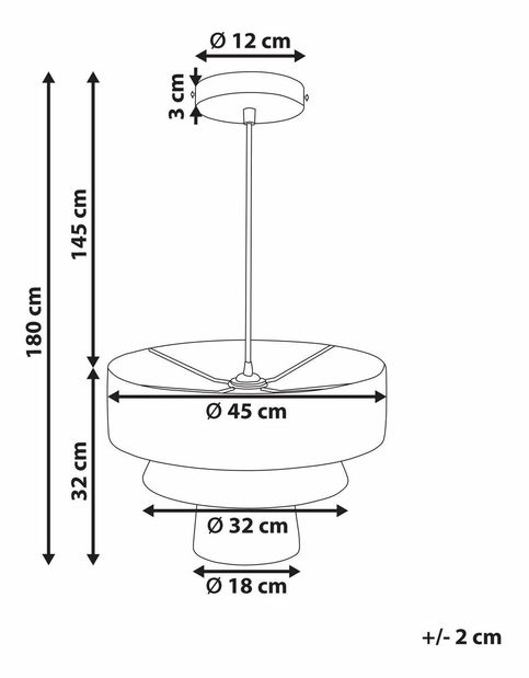 Függesztett lámpa Chaza (természetes) 