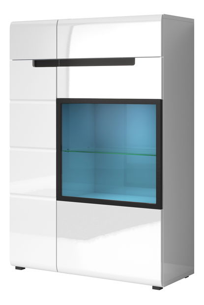 Vitrína Hayle Typ 44 (biely + biely vysoký lesk)