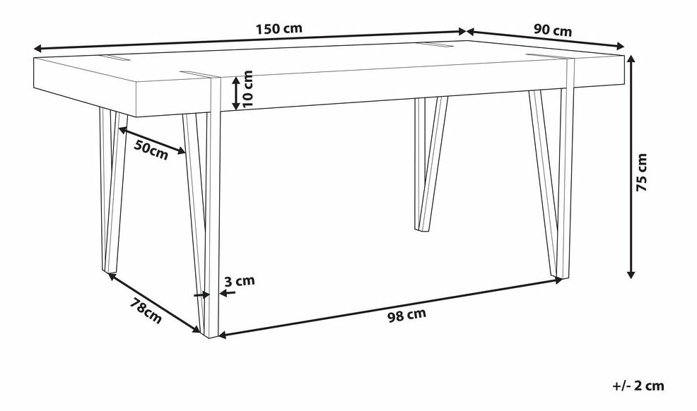 Jedálenský stôl Aden (pre 6 osôb) (tmavé drevo)