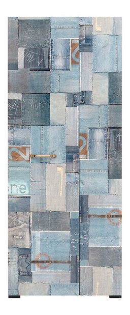 Šatníková skriňa BRW Drago SZF2D (vzor džínsy)