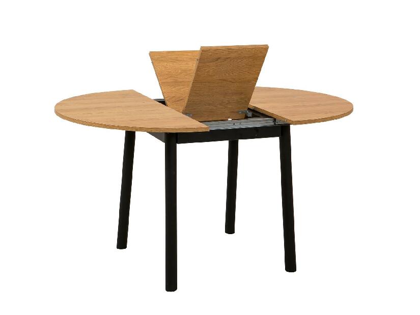 Set mobilier sufragerie Duvasa 6 (stejar + negru) (pentru 2 persoane)