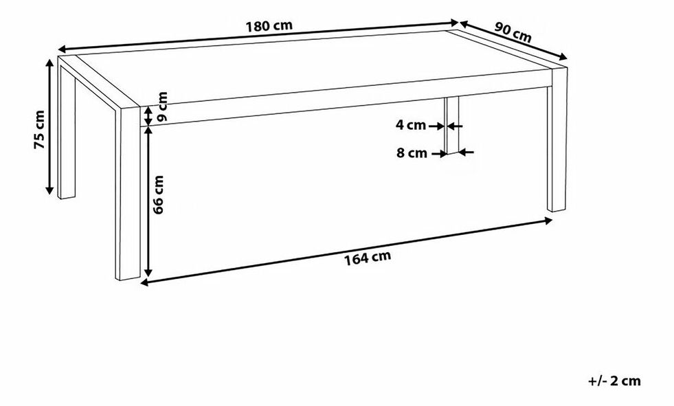Blagovaonski stol Atrchi (za 8 osoba) (bijela)
