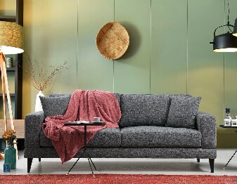 Háromszemélyes kanapé Noro (sötétszürke)