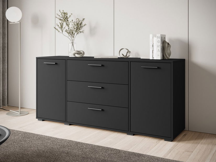 Comodă Ikinra (Negru + grafit) 