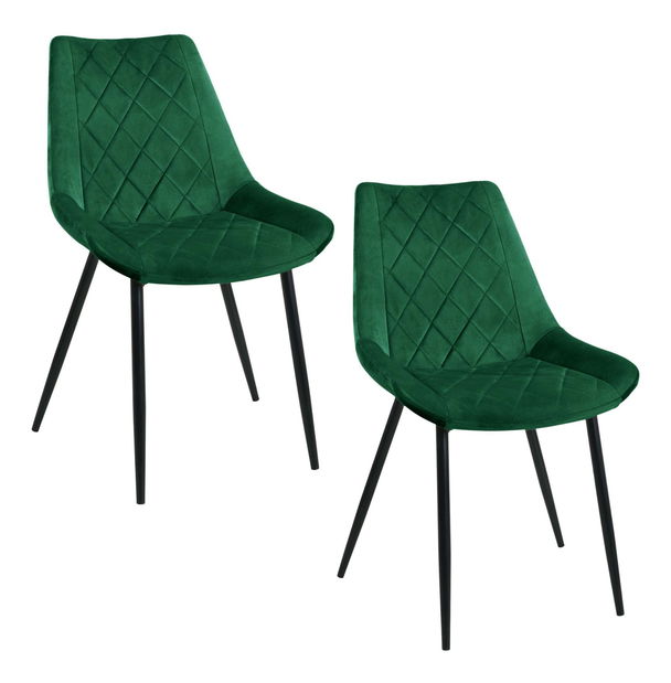 Scaun de sufragerie Sariel (verde închis) (2buc)