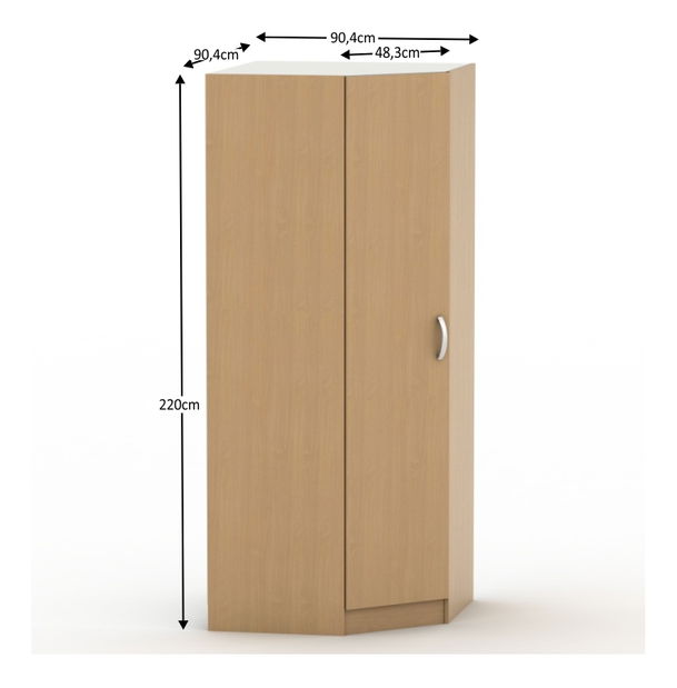 Ruhásszekrény Breanna 2 BE02-016-00 (bükk)