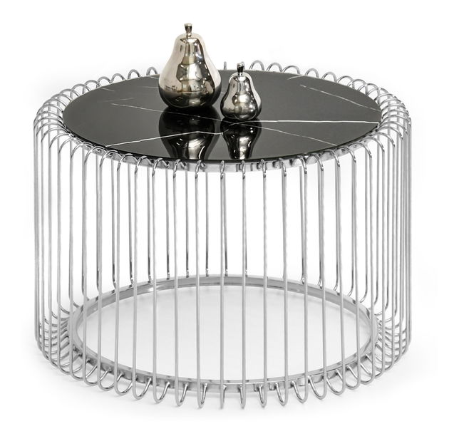 Konferenčný stolík Nils M (čierny mramor + chrómová)