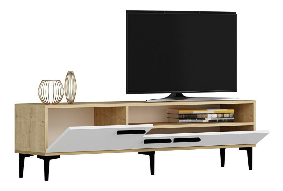 TV asztal/szekrény Sepada 1 (tölgy + fehér) 