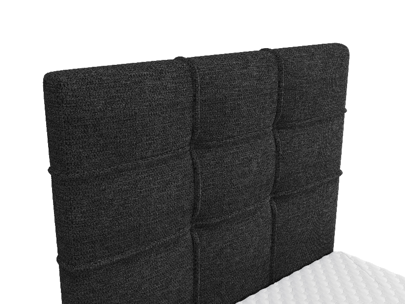 Jednostruki krevet 90 cm Infernus Comfort (crna) (s podnicom, s prostorom za odlaganje)