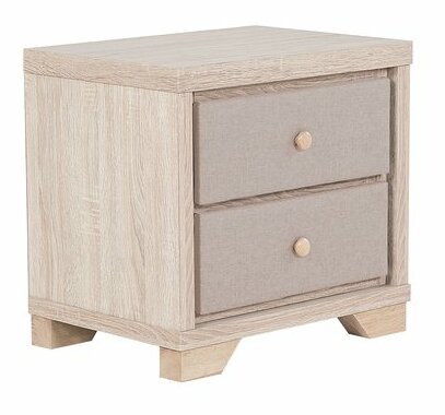 Noptieră Bonn (maro + bej) (2 sertare)