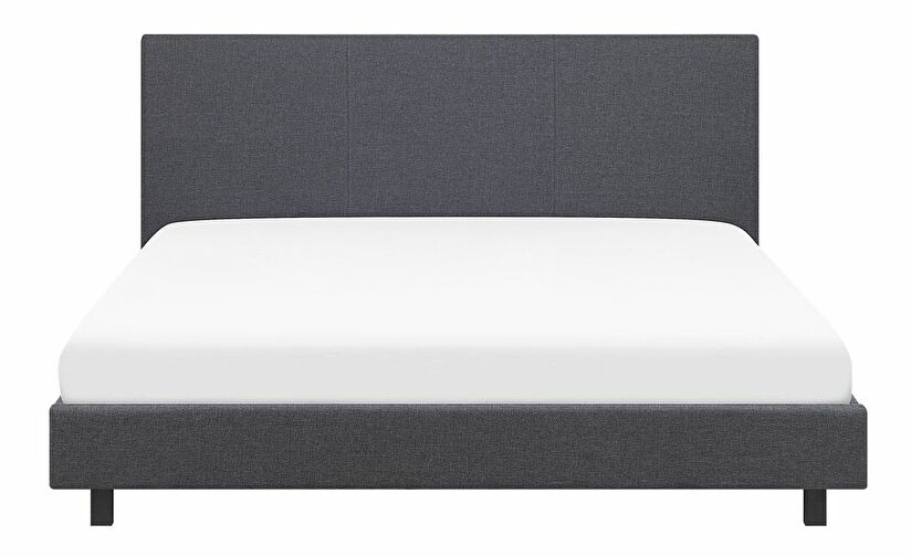 Manželská posteľ 160 cm ALVIA (s roštom) (sivá)