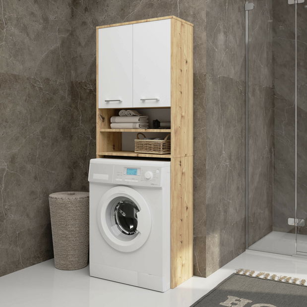 Mosógép feletti szekrény Fulgor 2D (artisan tölgy + fehér)