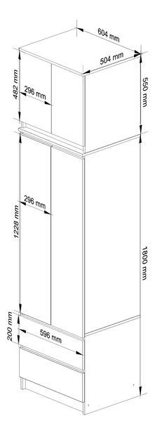 Ormar za garderobu Sahil (wenge)