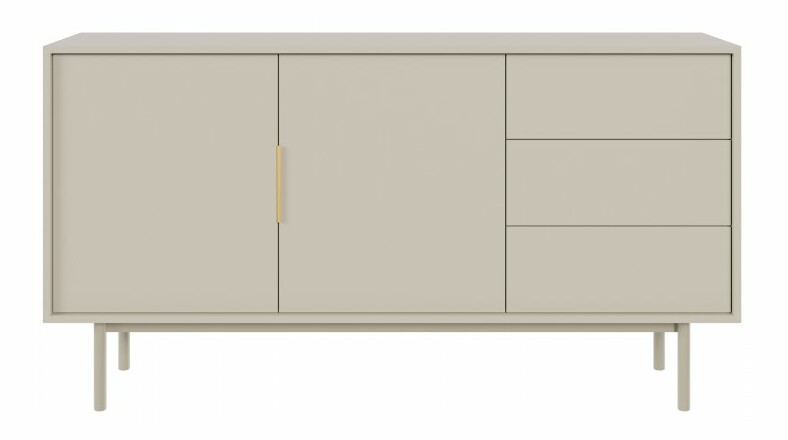 Komoda Vintana 2D3S (kašmír + zlatá)