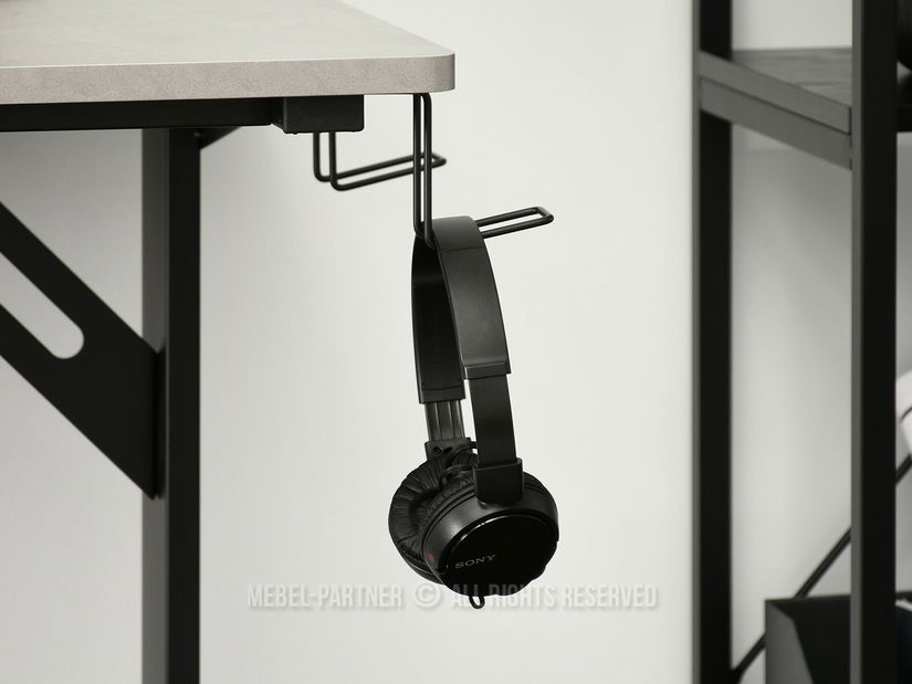 PC asztal Matts 115 (beton + fekete)