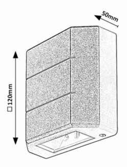 Kültéri LED fali lámpa Lippa (fekete)