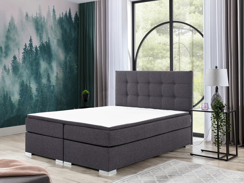 Bračni krevet Boxspring 140 cm Irma 01 (tamnosmeđa)