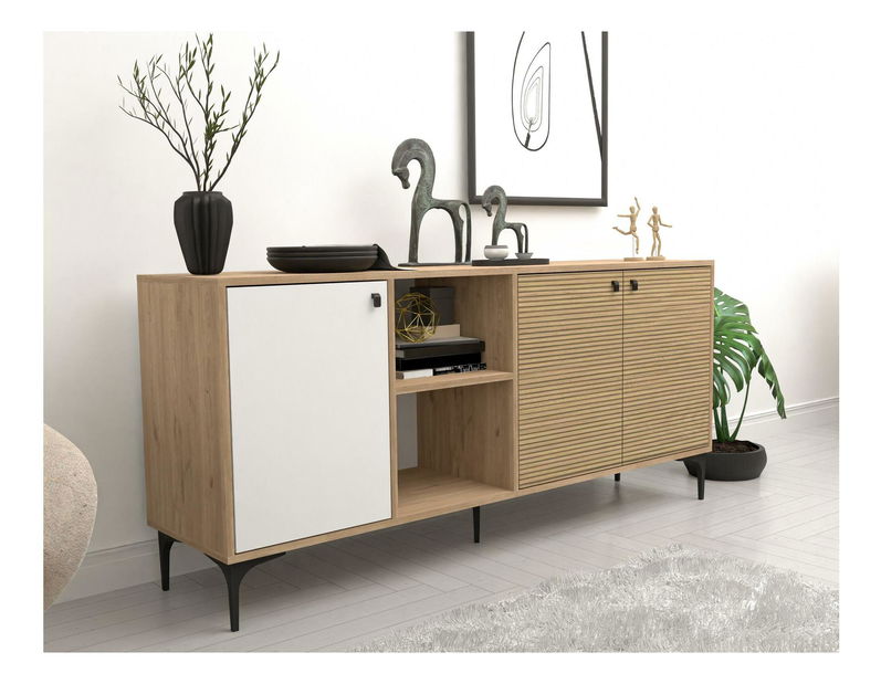 Skrinka Totime 2 (dub + biela) 