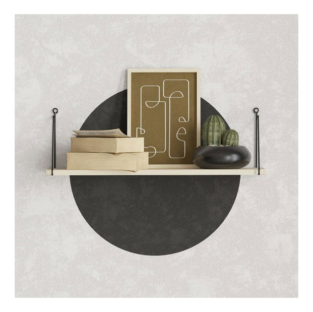 Polica Pasoni (dub + čierna) 