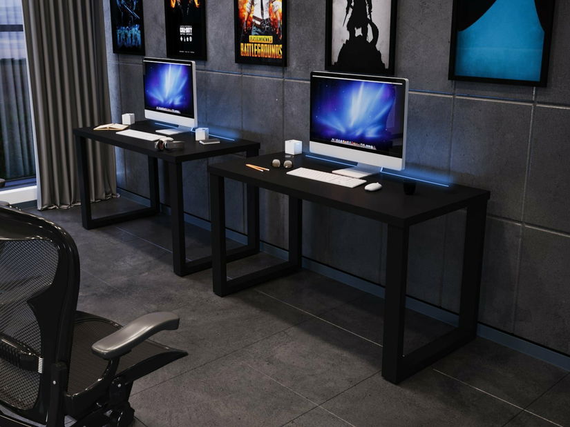 Gaming PC stol Gamer S (crna) (s RGB LED rasvjetom)