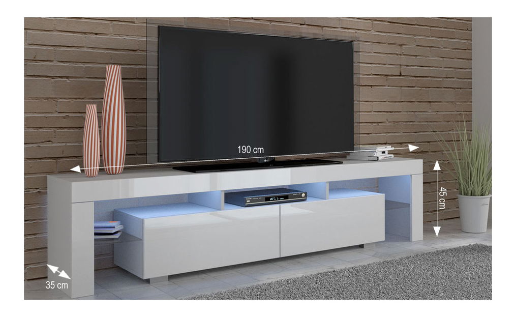 TV stolík/skrinka Nikka 190 BB (LED)