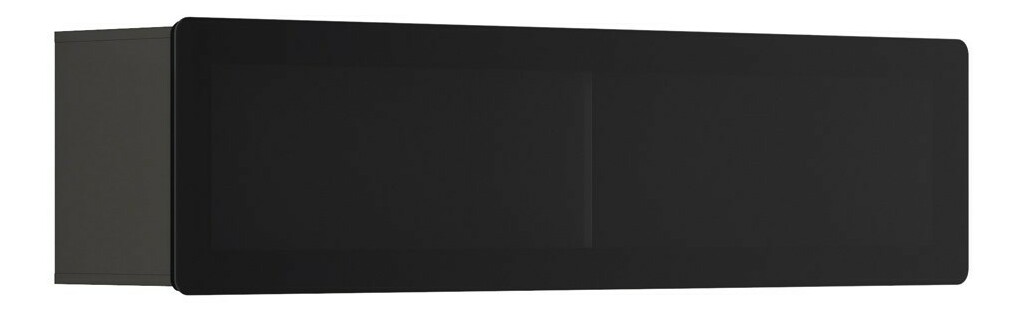 Vitrína na stenu BRW Possi Light SFW1WK/4/16 (sivý wolfram) (s osvetlením)