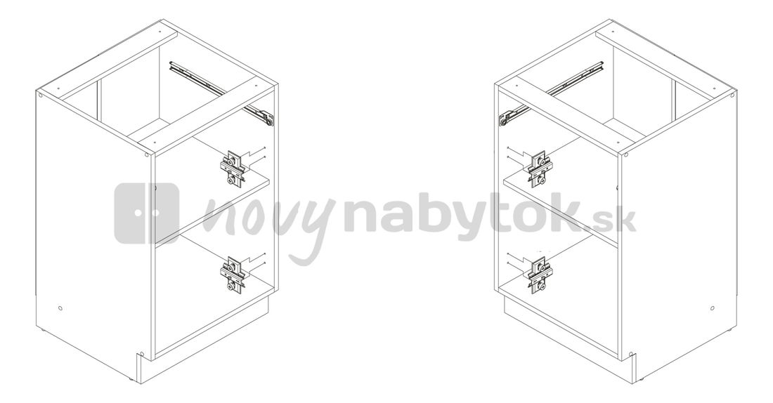 Dolná kuchynská skrinka BRW Nika NKD1S-50/82-L/S