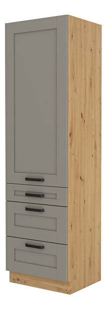 Dulap de bucătărie pentru alimente Lucid 60 DKS 210 3S 1F (Stejar artisan + claygrey)