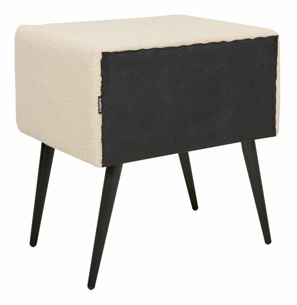 Nočný stolík Faris (béžové buklé)