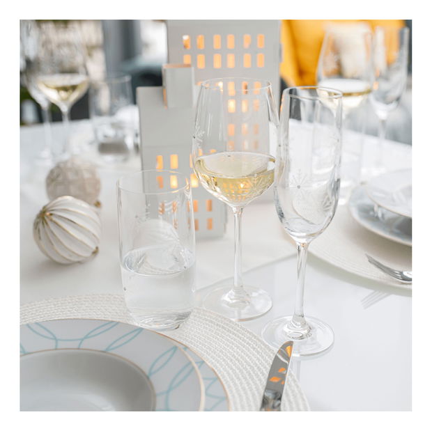 Set de 4 pahare pentru băuturi cu cristale 460ml Snouflek 