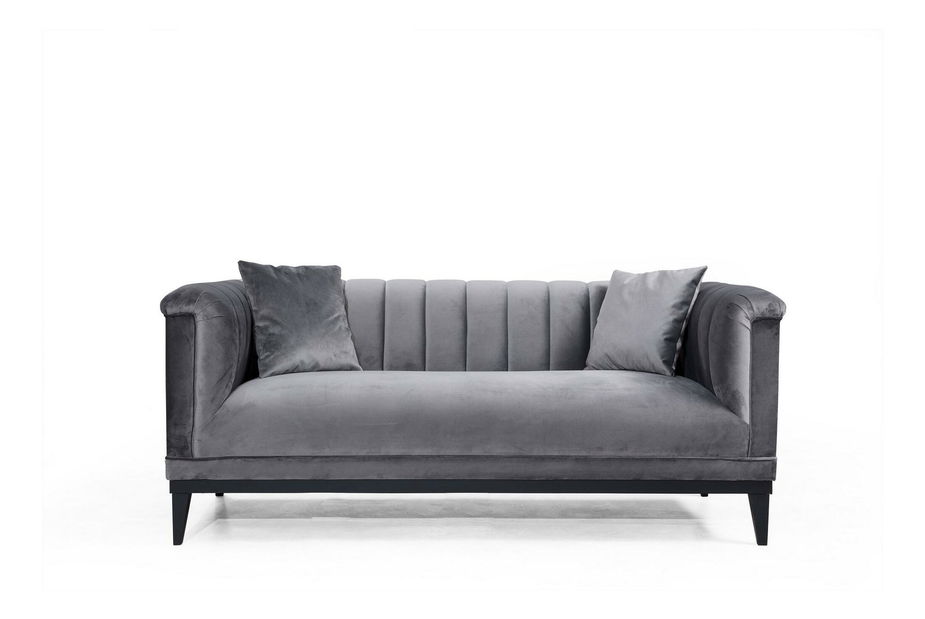 Pohovka dvojsedačka Trendy (tmavosivá + čierna)