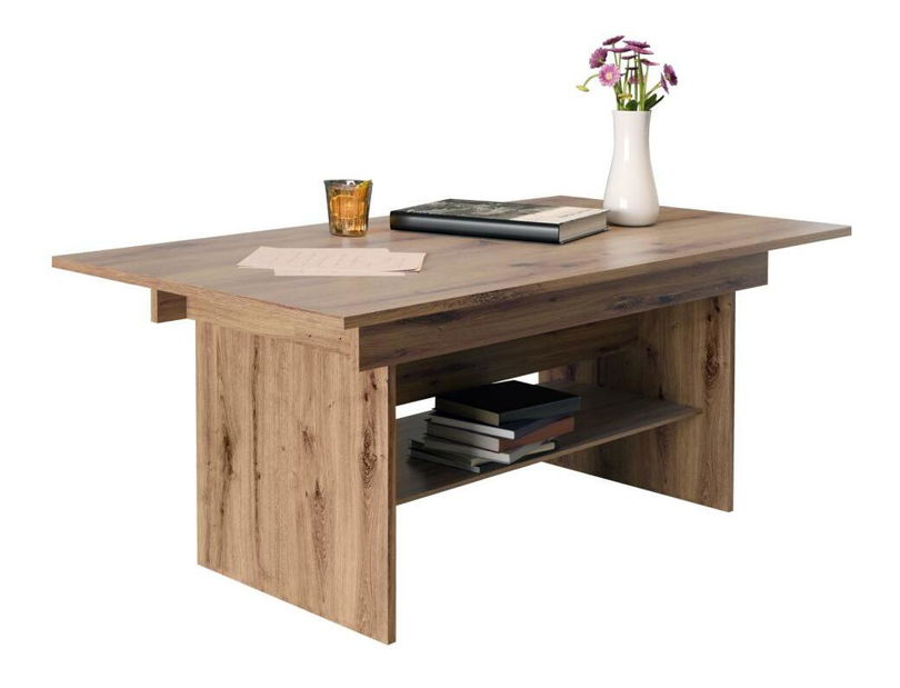 Masă de sufragerie extensibilă Likud (stejar artisan) (pentru 4-6 persoane)