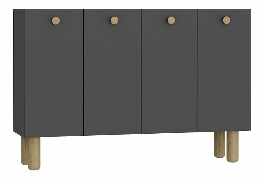 Skrinka Ilaya (antracit + dub zafírový)