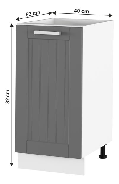 Donji kuhinjski ormarić Janne Typ 52 (tamnosiva + bijela)