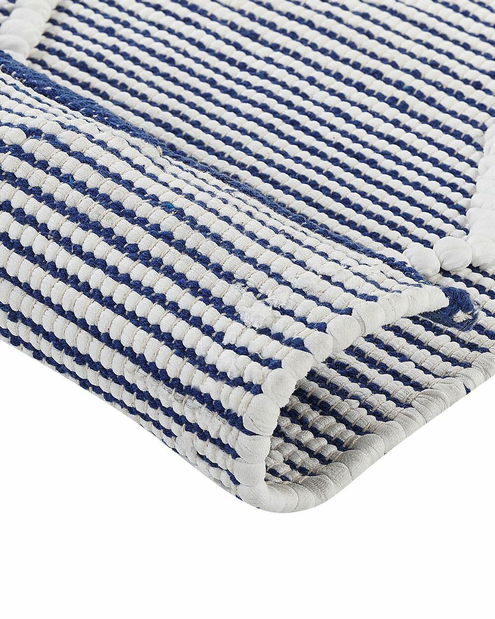 Covor 80 x 150 cm Syn (alb + albastru)