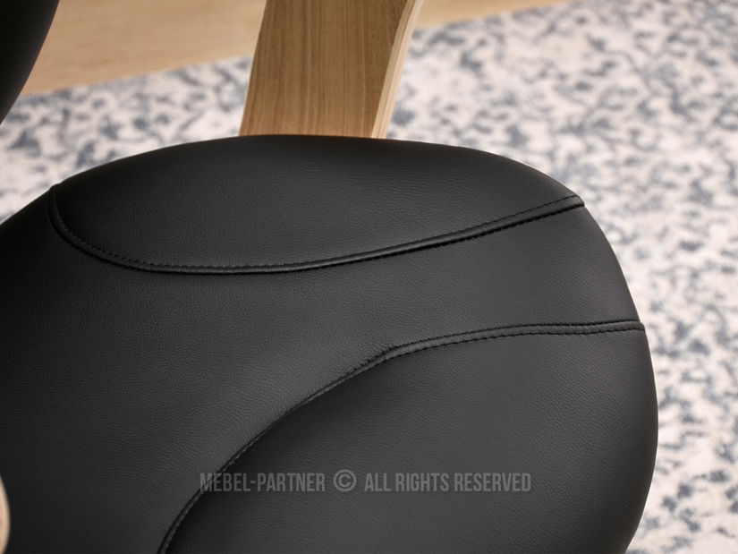 Fotelja Raynold (crni hrast + crna)