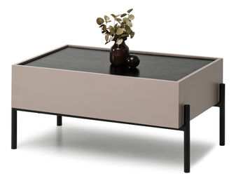 Konferenčný stolík Bidart (béžová + čierna)