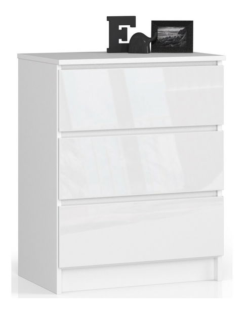 Comodă Kalista II (alb lucios)