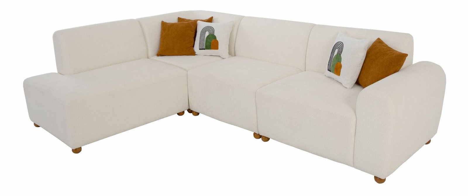 Rohová sedačka Slota (biela) (L)