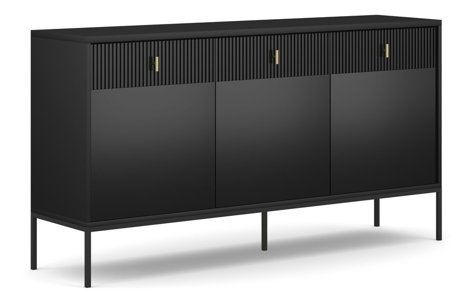 Komoda Magara 3D3S (čierna)