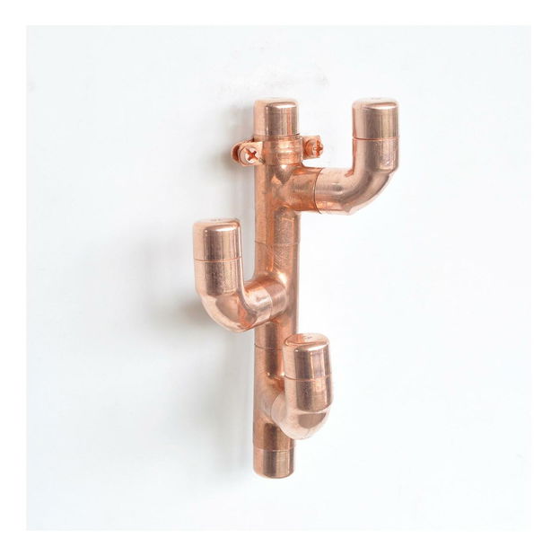 Zidna vješalica Nenanu 45 (ružičasta + zlatna)