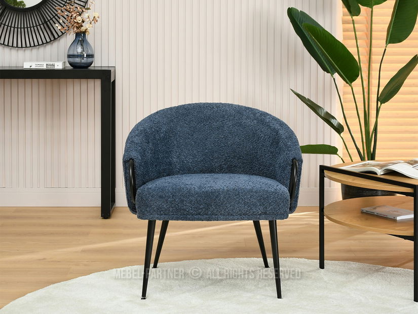 Fotel Carma F (sötétkék + fekete)