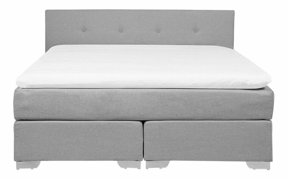 Pat matrimonial 160 cm CONSOLE (cu somieră și saltea) (gri)